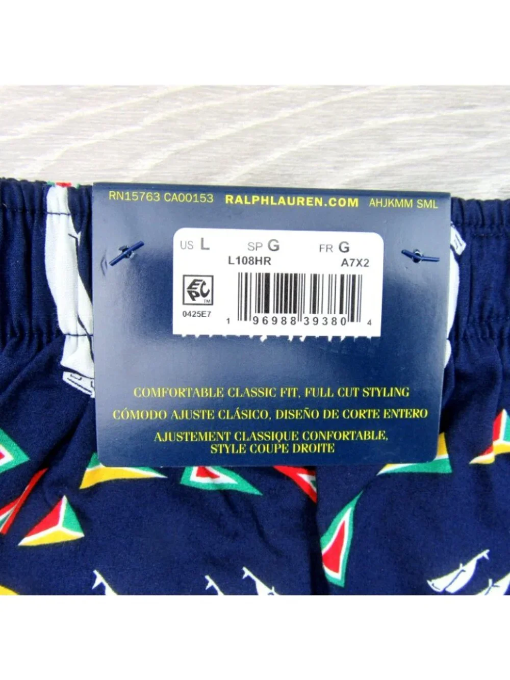 Polo Ralph Lauren Signature Windward Sail Print Boxer Shorts Mens Size Large NEW